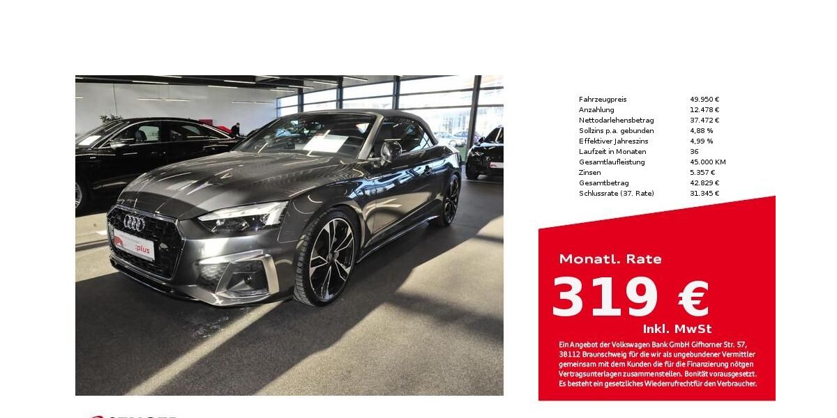 Audi A5 30.400 km 49.380 &euro; Lübeck 23556