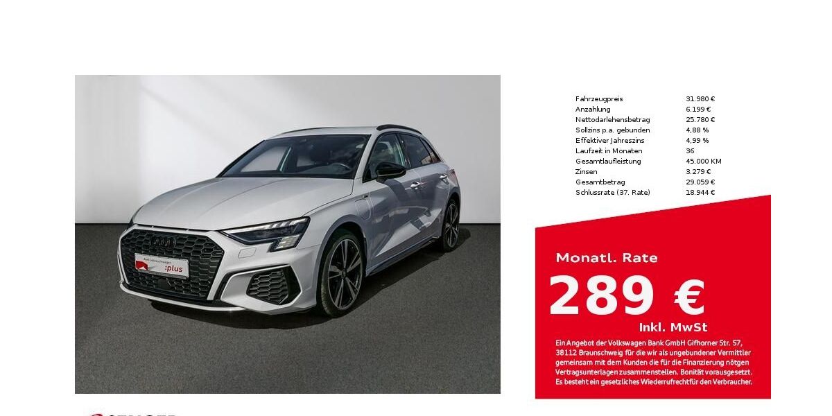 Audi A3 34.450 km 29.980 &euro; Lübeck 23556