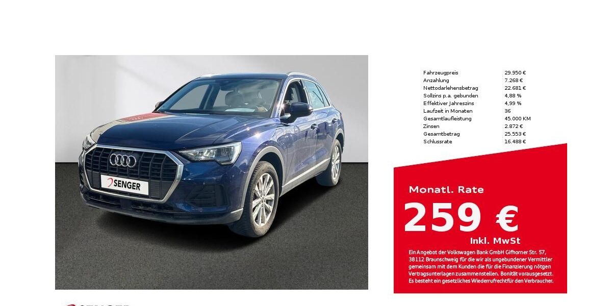 Audi Q3 45.400 km 29.950 &euro; Lübeck 23556