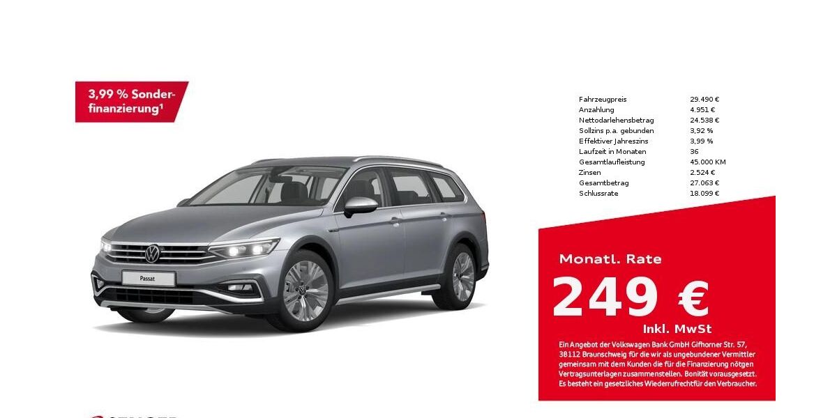 VW Passat Alltrack 95.500 km 29.490 &euro; Bad Oldesloe 23843