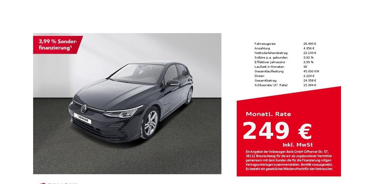 VW Golf 40.650 km 26.380 &euro; Bad Oldesloe 23843