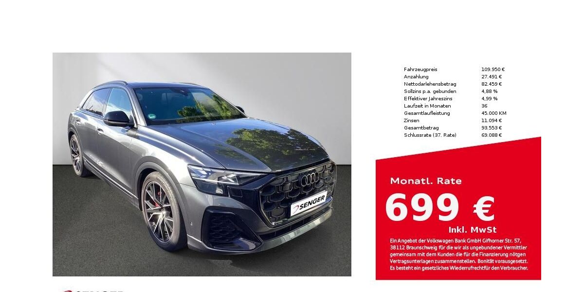 Audi Q8 20.850 km 104.980 &euro; Lübeck 23556