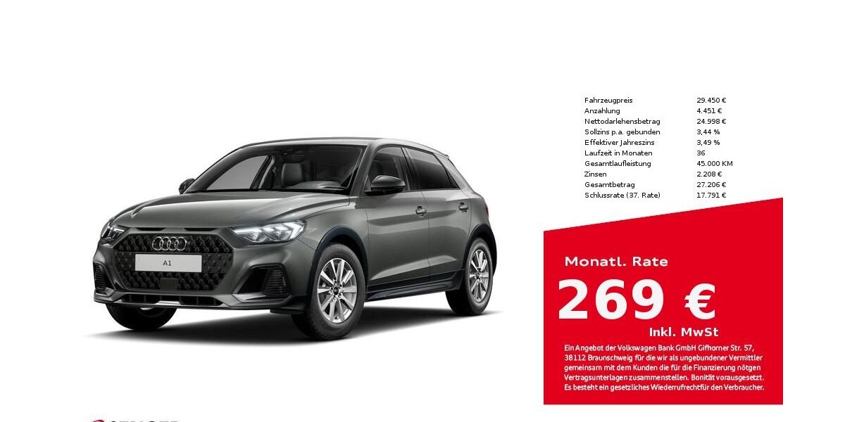 Audi A1 8.400 km 28.980 &euro; Lübeck 23556