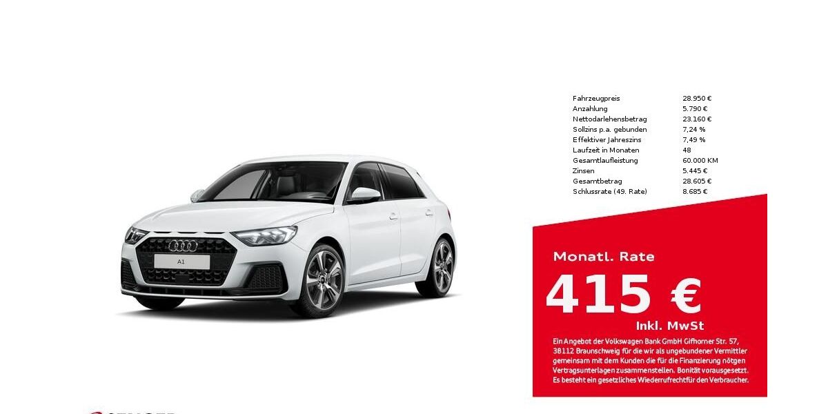 Audi A1 10.300 km 28.450 &euro; Lübeck 23556