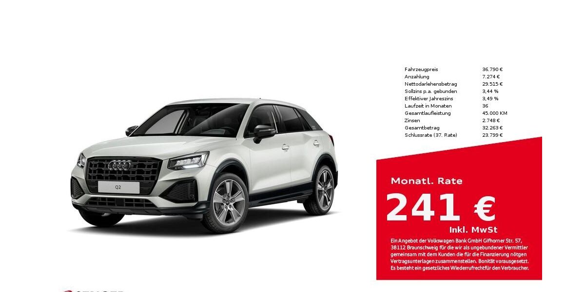 Audi Q2 2.770 km 36.790 &euro; Bad Oldesloe 23843