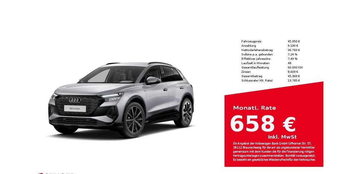 Audi Q4 e-tron 7.400 km 45.950 &euro; Lübeck 23556