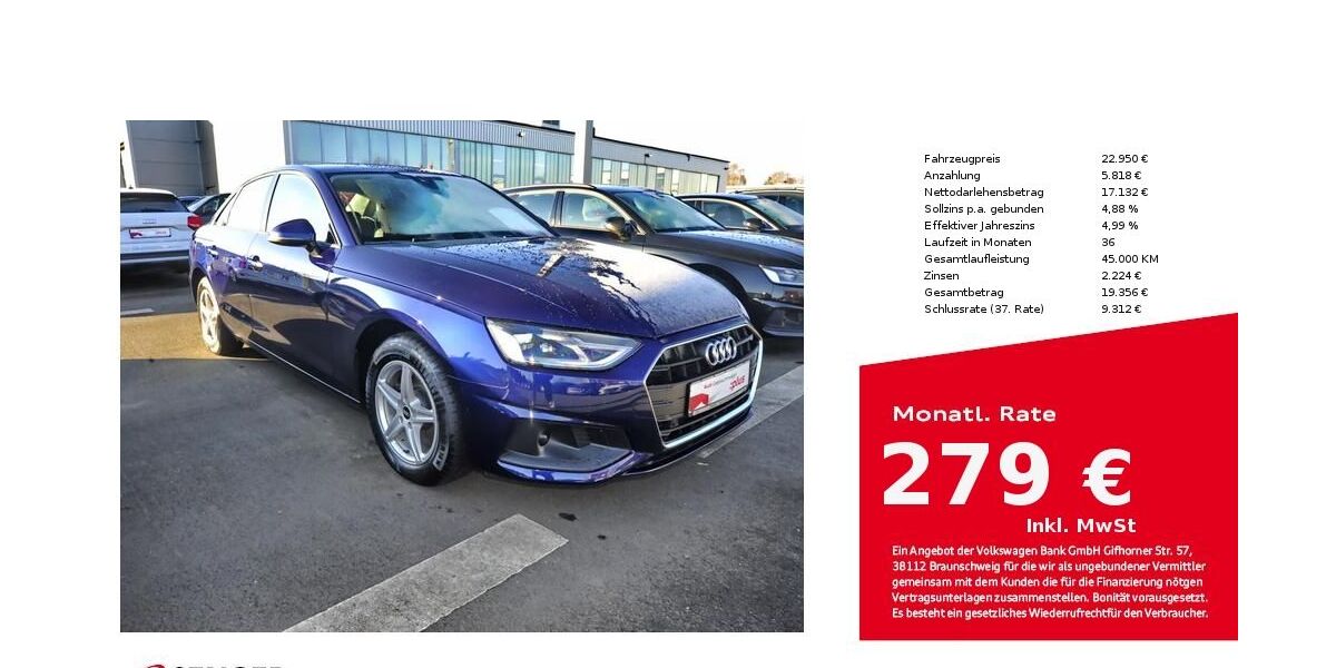 Audi A4 68.800 km 20.900 &euro; Lübeck 23556