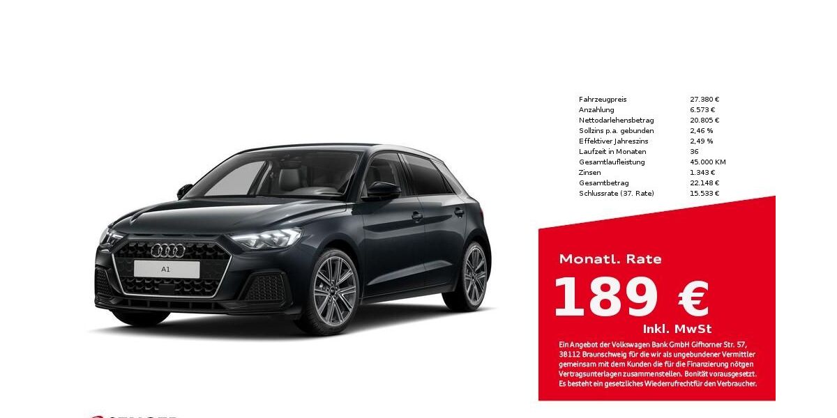 Audi A1 9.400 km 24.780 &euro; Lübeck 23556