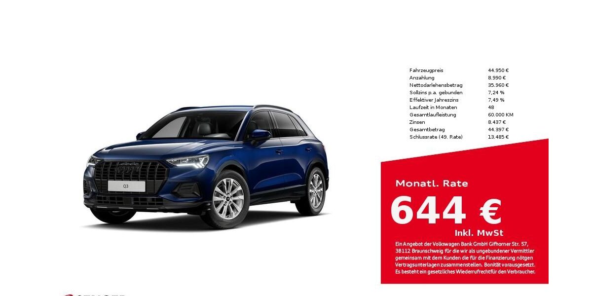 Audi Q3 5.750 km 44.880 &euro; Lübeck 23556