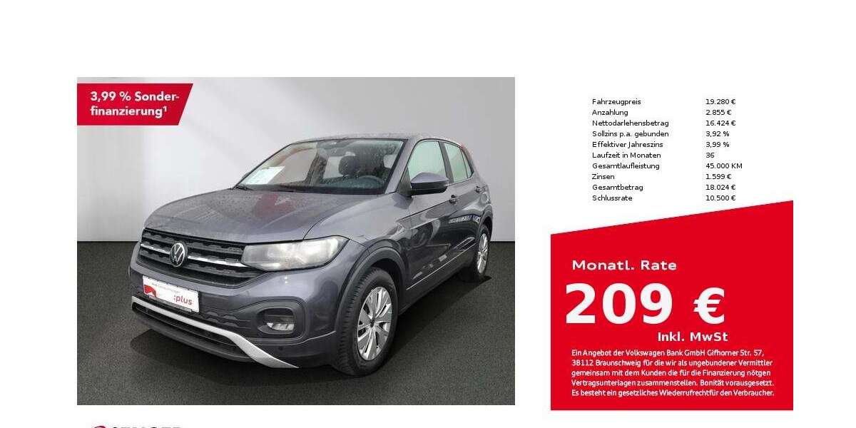 VW T-Cross 45.250 km 19.280 &euro; Bad Oldesloe 23843