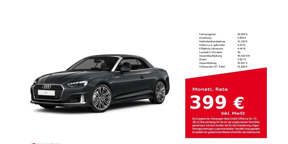 Audi A5 6.150 km 46.890 &euro; Bad Oldesloe 23843