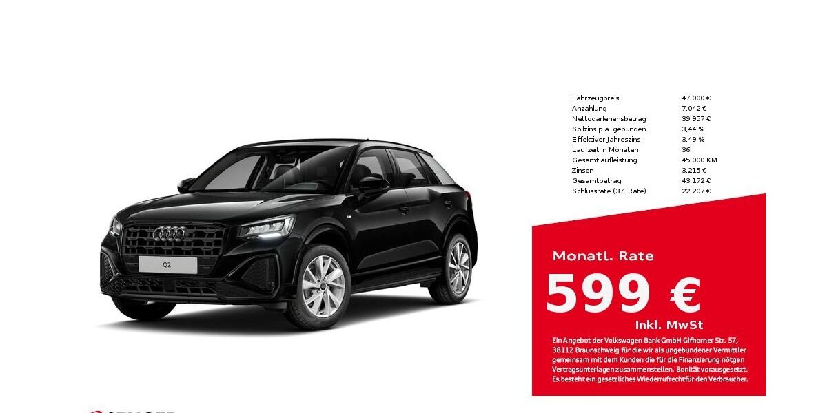 Audi Q2 9.300 km 47.000 &euro; Lübeck 23556